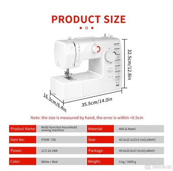 Multifunkční šicí stroj, 59 stehů - 2