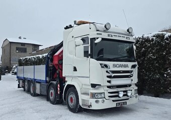 Scania R580 V8 8x2 E6 - valník s HDS+JIB - 2