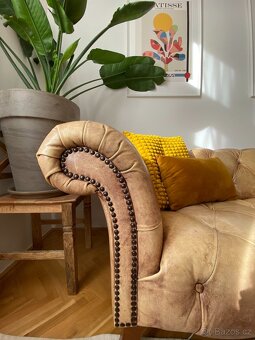 Pohovka chesterfield - celokožená - 2