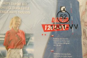 Dámské kalhoty NOVÉ,  pas:88-92,DARJA,100%bavlna - 2