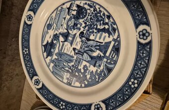 Modro bílé talíře a misky s čínským motivem 16ks - 2