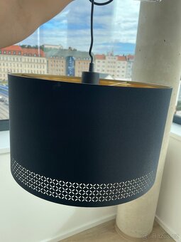 Černý designový lustr - 2