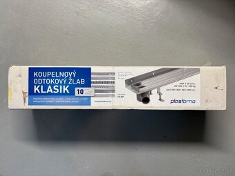 Koupelnový odtokový žlab ke zdi, 800mm, nererz - 2