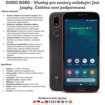 Mobilní Telefon DORO 8080 EN/DE - 2