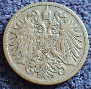 2 haléře 1903,1904,1908,1909,1910,1911 b.zn.
- 2