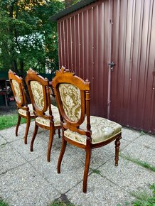 Krásné starožitné zámecké židle 3+1_cena za kus - 2
