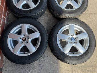 Alu 14" 5x100 typ ATIKA orig. Fabia 2 , zimní 80% TOP - 2