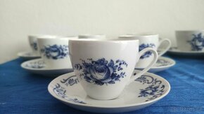 Kávová a čajová souprava Bohemia Modrá růže - 2