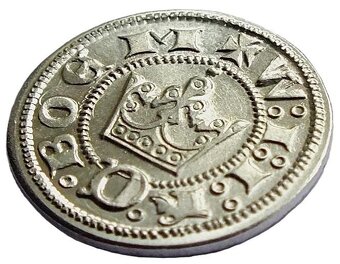 Václav II.,parvus=1/12 pražsk.groše,1300-1305, novoražba,Al - 2