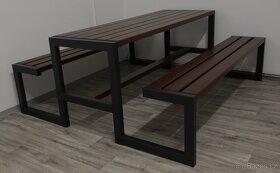 dřevěný zahradní nábytek, piknikový set Modern - 2