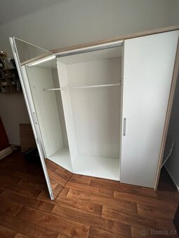Šatní skříň Jysk Hou 156x202cm bílá+dub Sonoma - 2