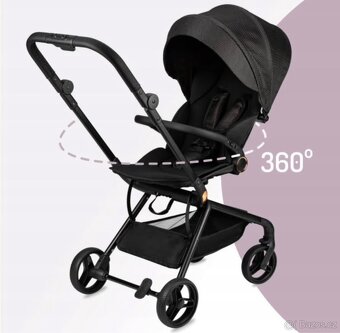 MoMi Sportovní kočárek ADELLE černo červený 2023 - 2