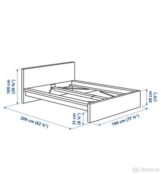 Postel 180x200 včetně roštů - 2