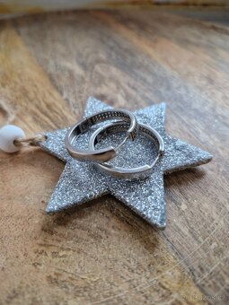 Stříbrné náušnice větší kruhy - 2