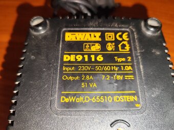 Nabíječka Dewalt DE 9116, - 2