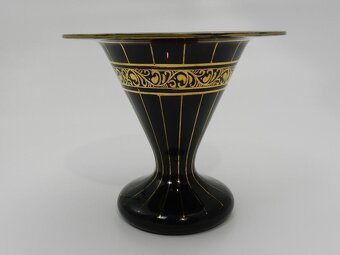 Zlacená fialová Art Deco Váza Čechy - 2