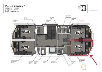 Pronájem ordinace 17 m2 - Praha - Vinoř, ev.č. 00443 - 2
