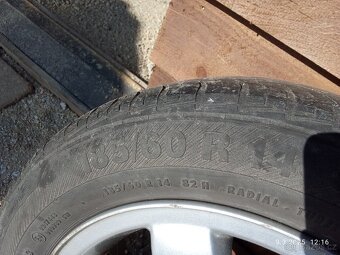 ALU disky škoda 5x100, pneu 185 60 r14 - 2