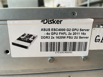 Asus ESC4000 G2 2U 8x 3,5" GPU server 2x 8 jader E5-2670 - 2