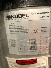 Bojler - Solární zásobník 200 litrů NOBEL - 2