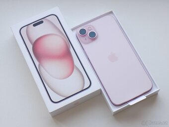 Apple iPhone 15 Plus 128GB Růžový - ZÁRUKA - 100% BATERIE - 2