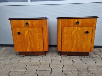Retro noční stolky s opaxitovým sklem - 2