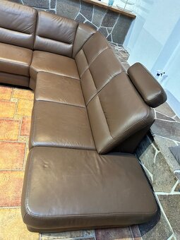 Rohová sedací souprava - kožená - 2