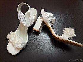 Sandále bílé, svatební - 2