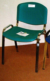 Židle jídelní –jednací TAURUS-kov s plast.sedákem a opěrákem - 2