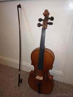 Staré dětské housle cca 51 cm + smyčec + furtál - čtěte - 2