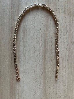 Zlatý náramek, 14K zlato, královská vazba, délka 220mm - 2