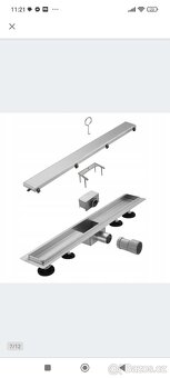 Černý odtokový sprchový žlab 80cm - 2