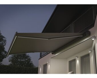 Kazetová markýza 5 x 3 m s elektrickým pohonem a LED os - 2