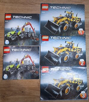 Velká Sada 3 stavebnic Lego technic: Nakladač+Traktor+Motor - 2