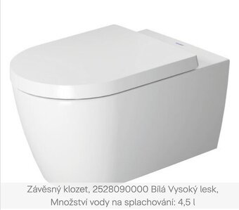 Nové závěsné WC Duravit ME by Starck + WC sedátko - 2