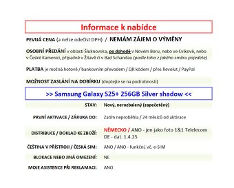 Samsung Galaxy S25+ S25 plus 256GB stříbrný NOVÝ NEROZBALENÝ - 2