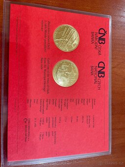 SADA ZLATÝCH MINCÍ ČNB 5.000,- Kč CHEB + JIHLAVA PROOF - 2