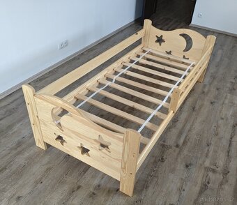 Nová dětská postel s matrací 180x80 cm + rošt - 2