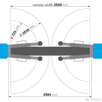Dvousloupový zvedák 4.5t, 400V, elektrické odjištění - 2