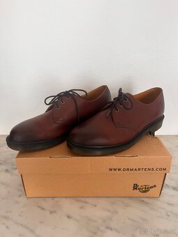 Dr. Martens 1461 PLAIN WELT SMOOTH LEATHER SHOES - BURGUNDY - 2