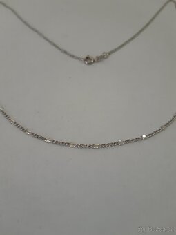 Zlatý řetízek z bílého zlata - 2