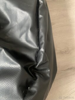 Kožený černý pytel/ vak na sezení - 2
