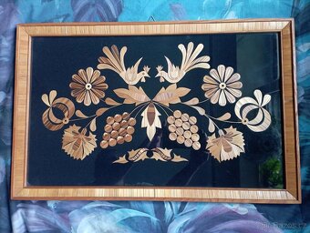 Intarzie - obrazy 70 - tá léta - RETRO - 2