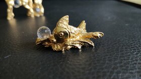 Miniatury - křišťál, různé pozlacený kov značený - 2