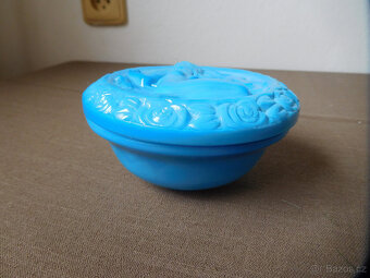 DÓZA - MODRÁ - MALACHIT - JADE SKLO - 2