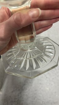 Skleněná masivní broušená mísa - 2