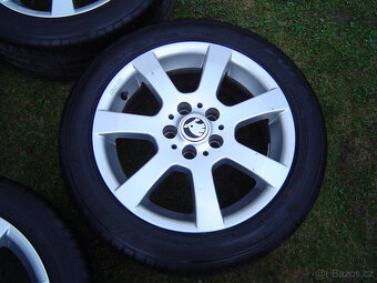 4XLETNÍ HLINÍKOVÁ KOLA ŠKODA FABIA II,III ,195/50 R15..TOP - 2