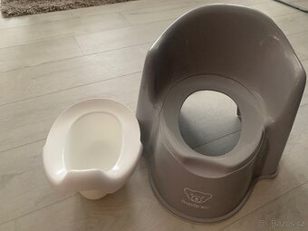 BabyBjörn nočník křesílko šedé + sedátko na WC pro deti - 2