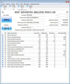 WD RED PLUS 3TB WD30EFRX, VÝBORNÝ STAV, ZÁRUKA NA VYZKOUŠENÍ - 2