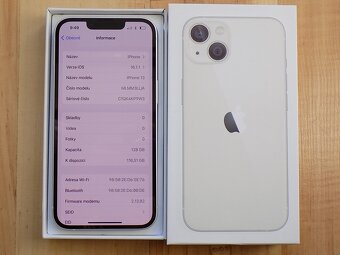 APPLE iPhone 13 128GB White - ZÁRUKA - TOP STAV - 2